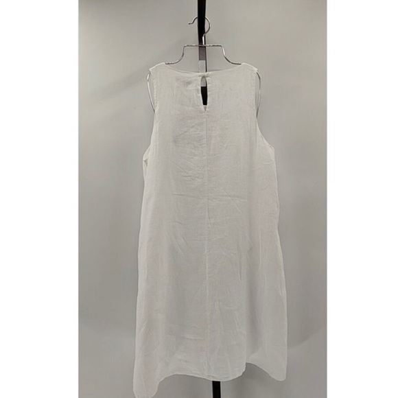 Quince Women 100% European Linen Tank Mini Dress White Basic M - Picture 2 of 5